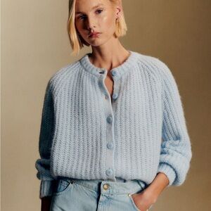 Sézane Emile Cardigan•Size S• Sky Blue